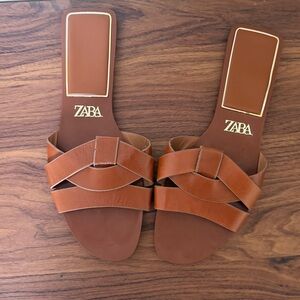 Brown leather sandals